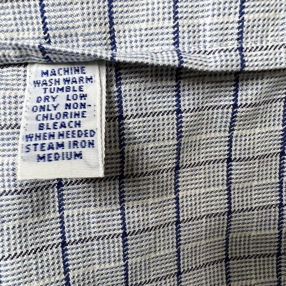 Polo Ralph Lauren Blue Plaid & White Long Sleeve Button-Up Shirt - Picture 7 of 9